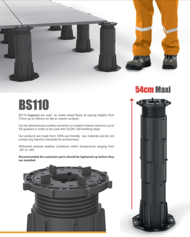 Podeste pentru plăci ceramice, baza BS110 (75-125mm)