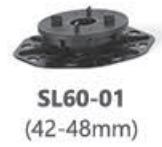 Podeste pentru plăci ceramice, baza cu sistem nivelare SL60-01 (42-48mm)