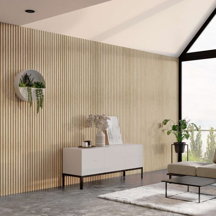 Riflaj din lemn Akupanel Classic Oak (Folie gri)