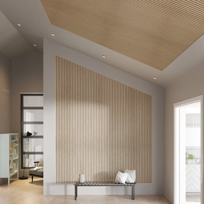 Riflaj din lemn Akupanel Classic Oak (Folie gri)