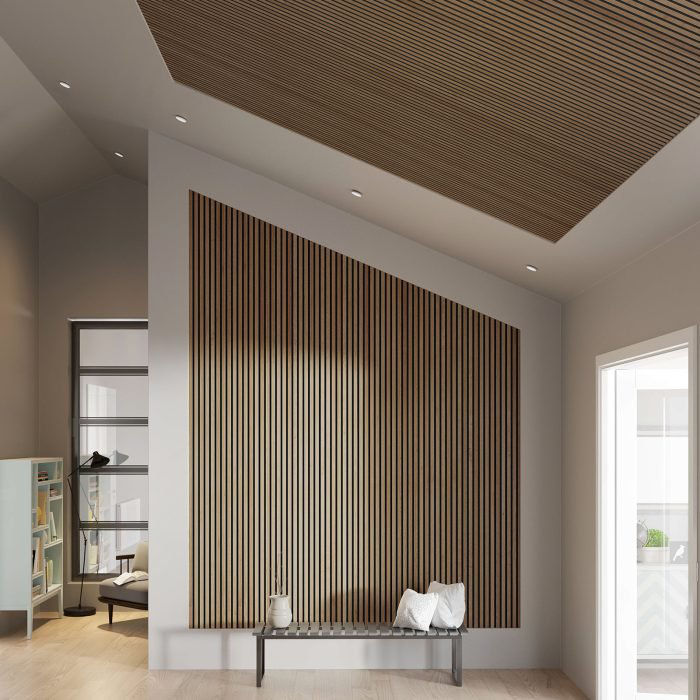 Деревянная акустическая панель Rustic Brown Oak AKUPANEL