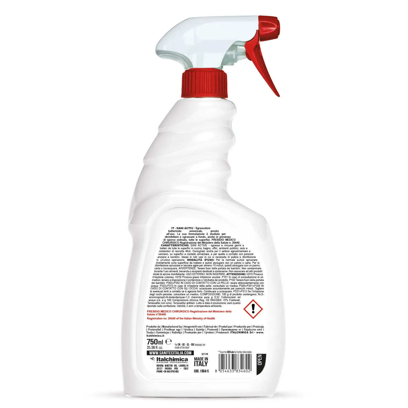 Degresant bactericid universal Sanitec Sani Activ 750 ml - 1804