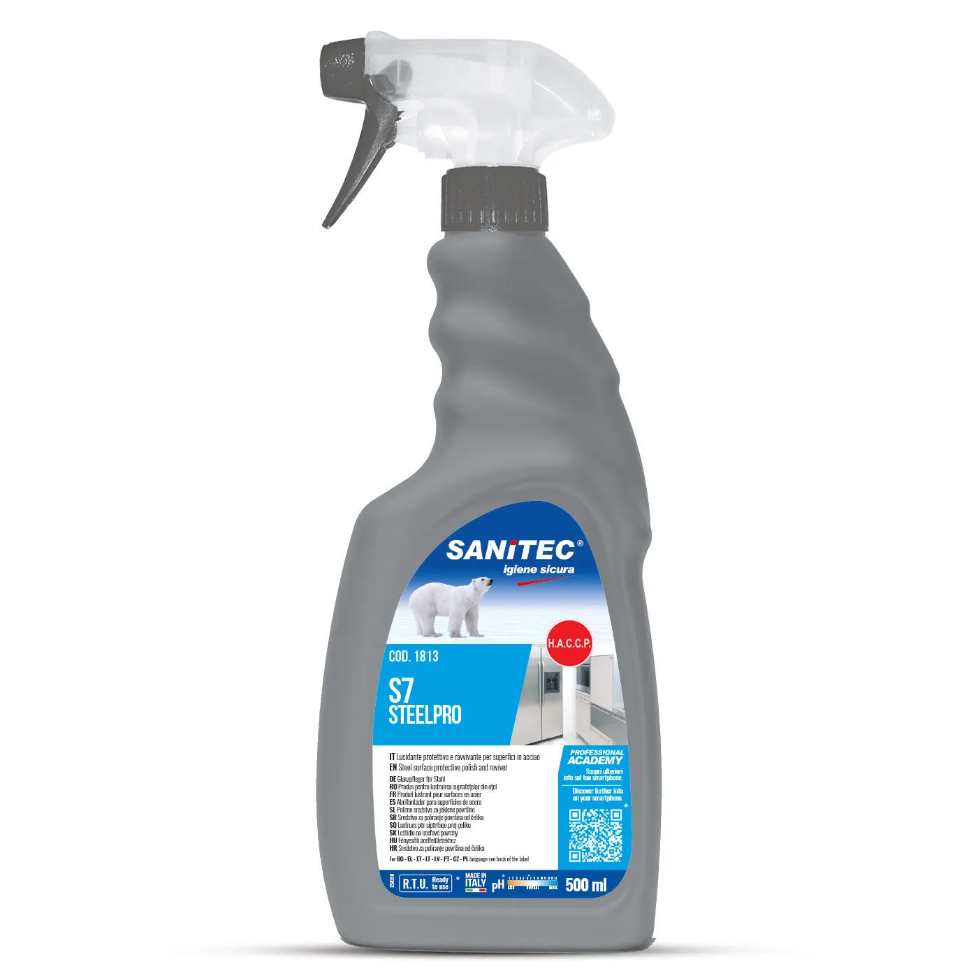 S7 Steel Pro - Agent de lustruire pentru suprafeţele din oţel 500 ml - 1813