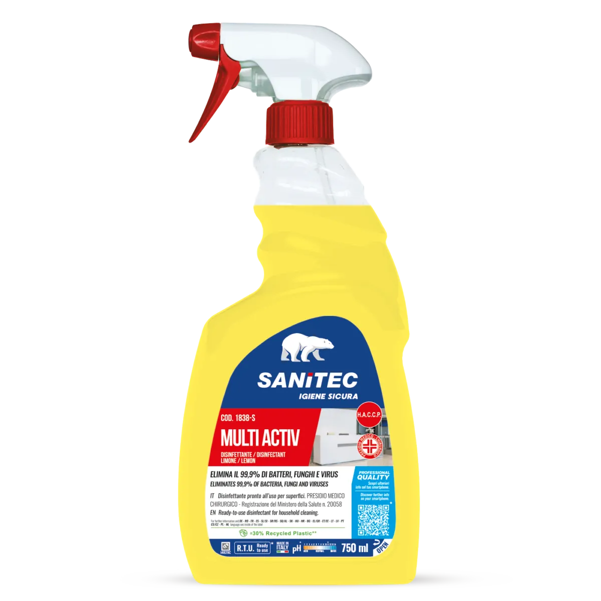 Multi Activ Limone - Detergent dezinfectant 750 ml - 1838