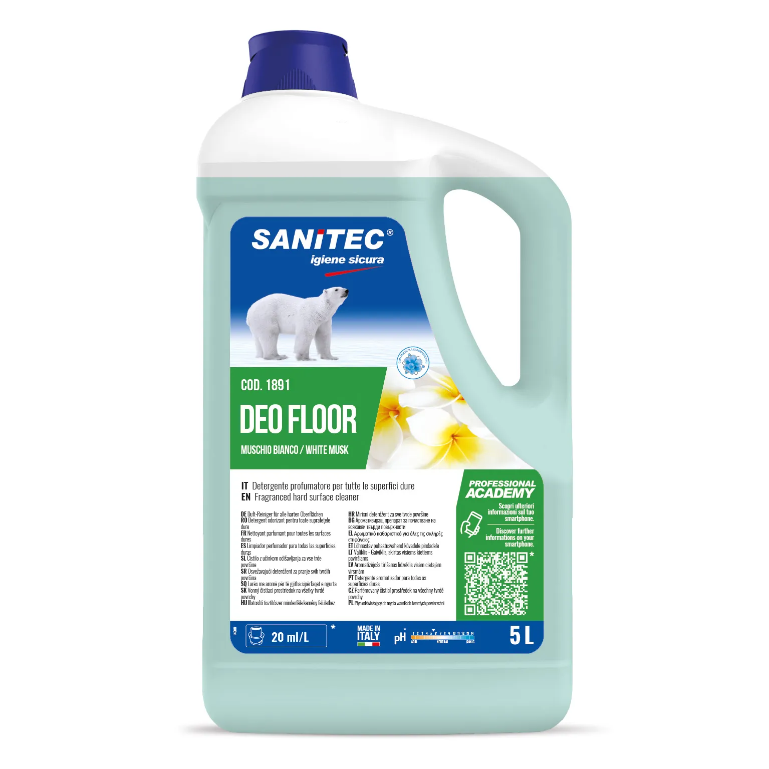 Deo Floor White Musk - Detergent pardoseli cu efect odorizant 5 L - 1891