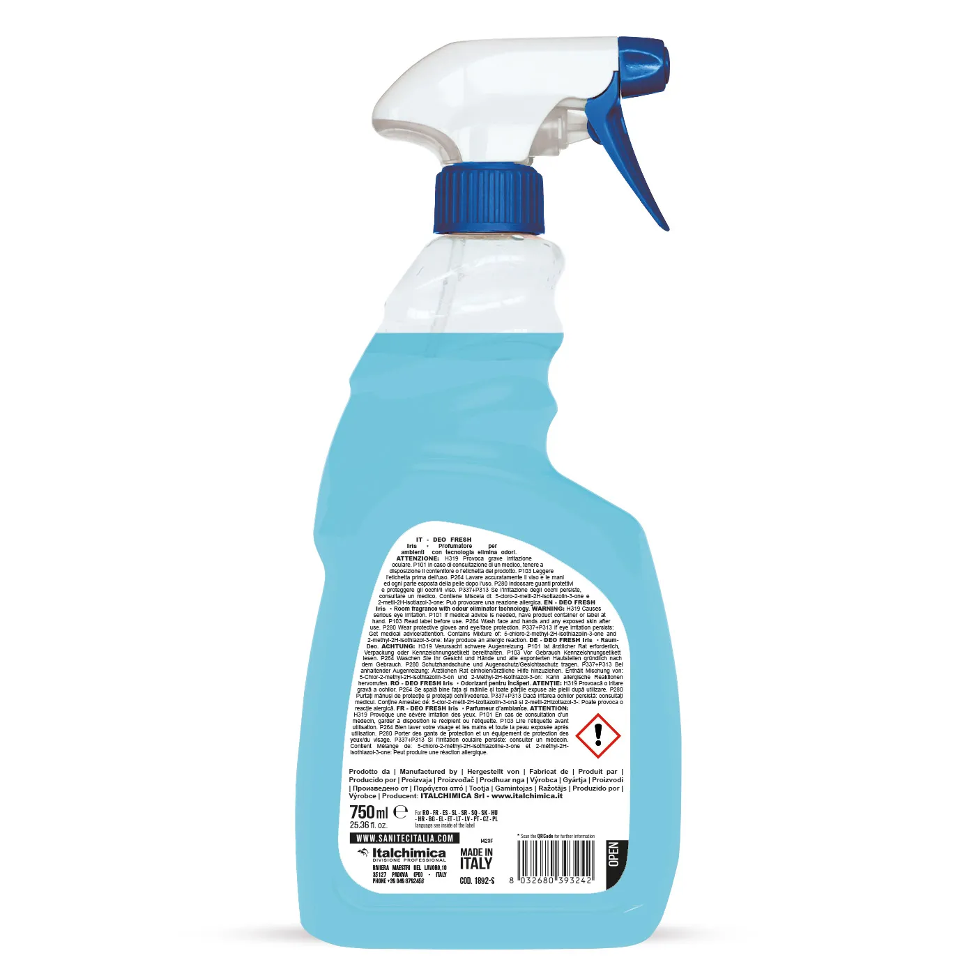 Deo Fresh Talco&Iris - Odorizant ambiental 750 ml - 1892
