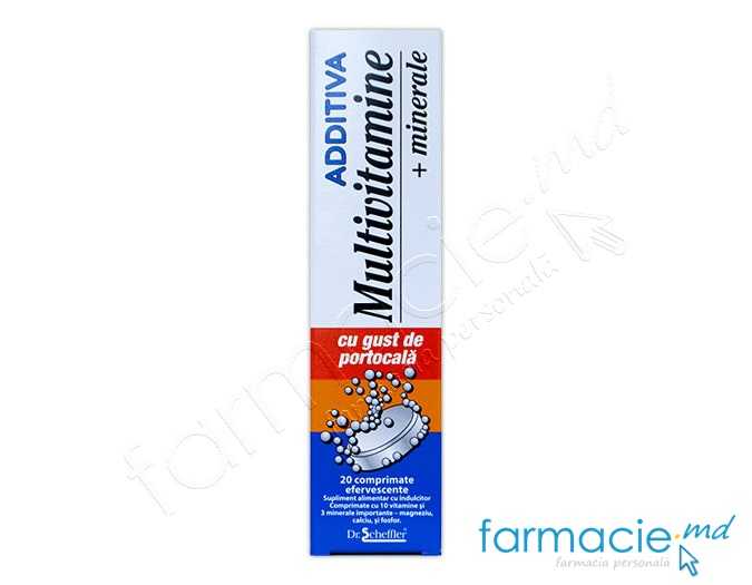 Additiva Multivitamin+Mineral cu aroma de portocale comp. eferv. N20