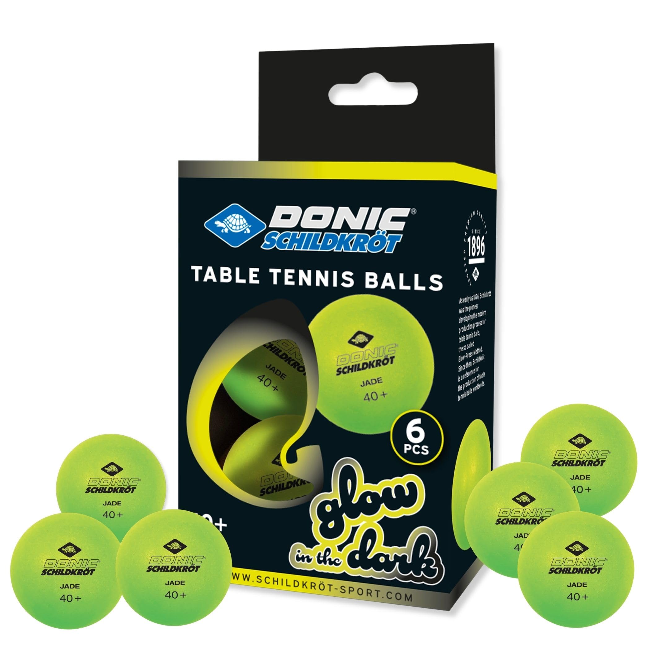 Minge tenis de masa (6 buc.) Donic Glow Poly 40+ (11881)