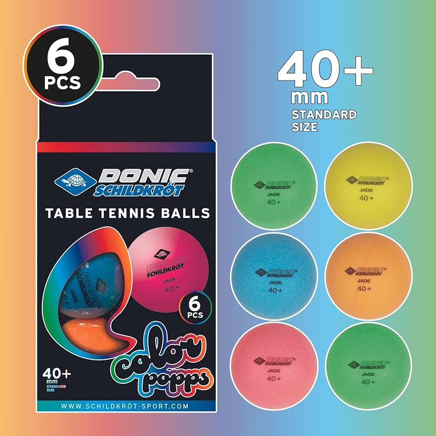 Minge tenis de masa (6 buc.) Donic Colour Popps Poly 40+ (11882)