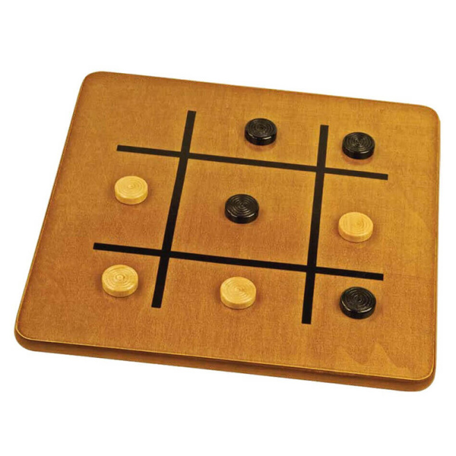 Joc de masa "Dame de lemn + Tic-tac-toe" 49288 (12138)
