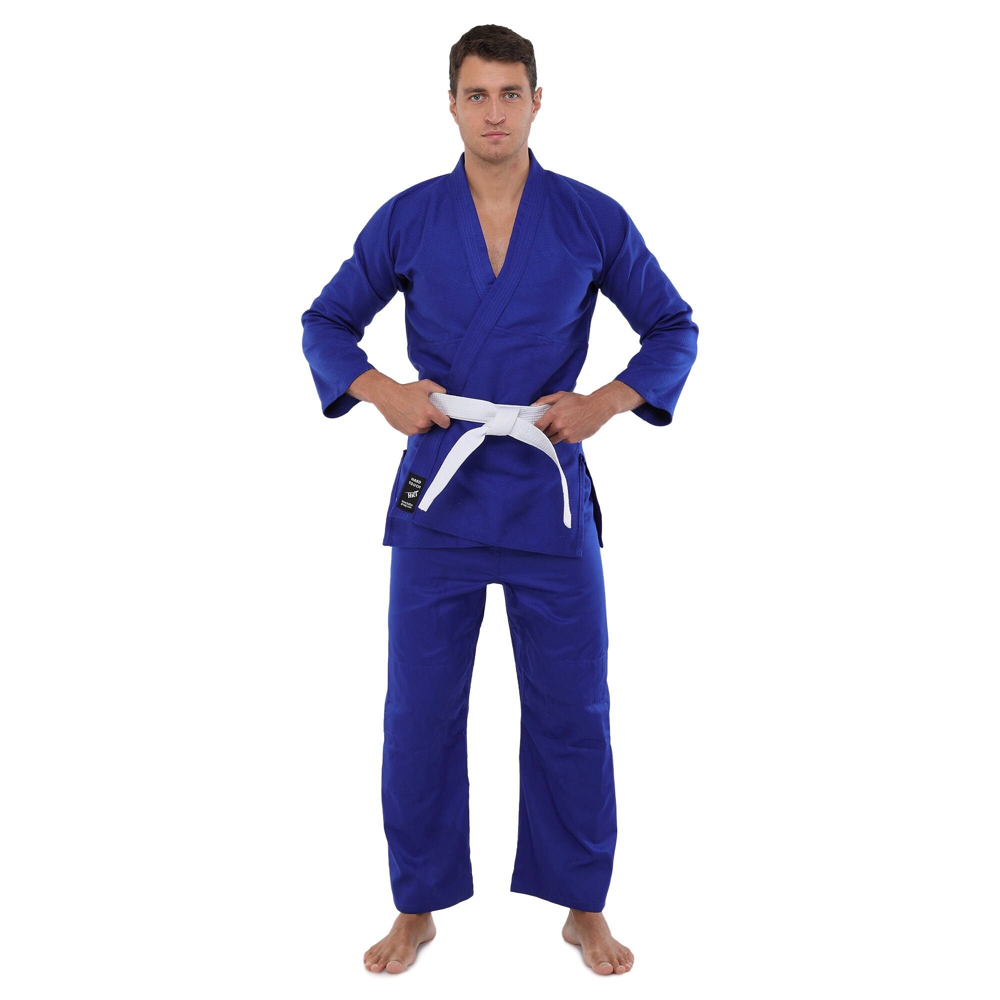 Кимоно для дзюдо хлопковое р.160, 450 г/м2 MA-0015 / CO-7697 blue (11581)