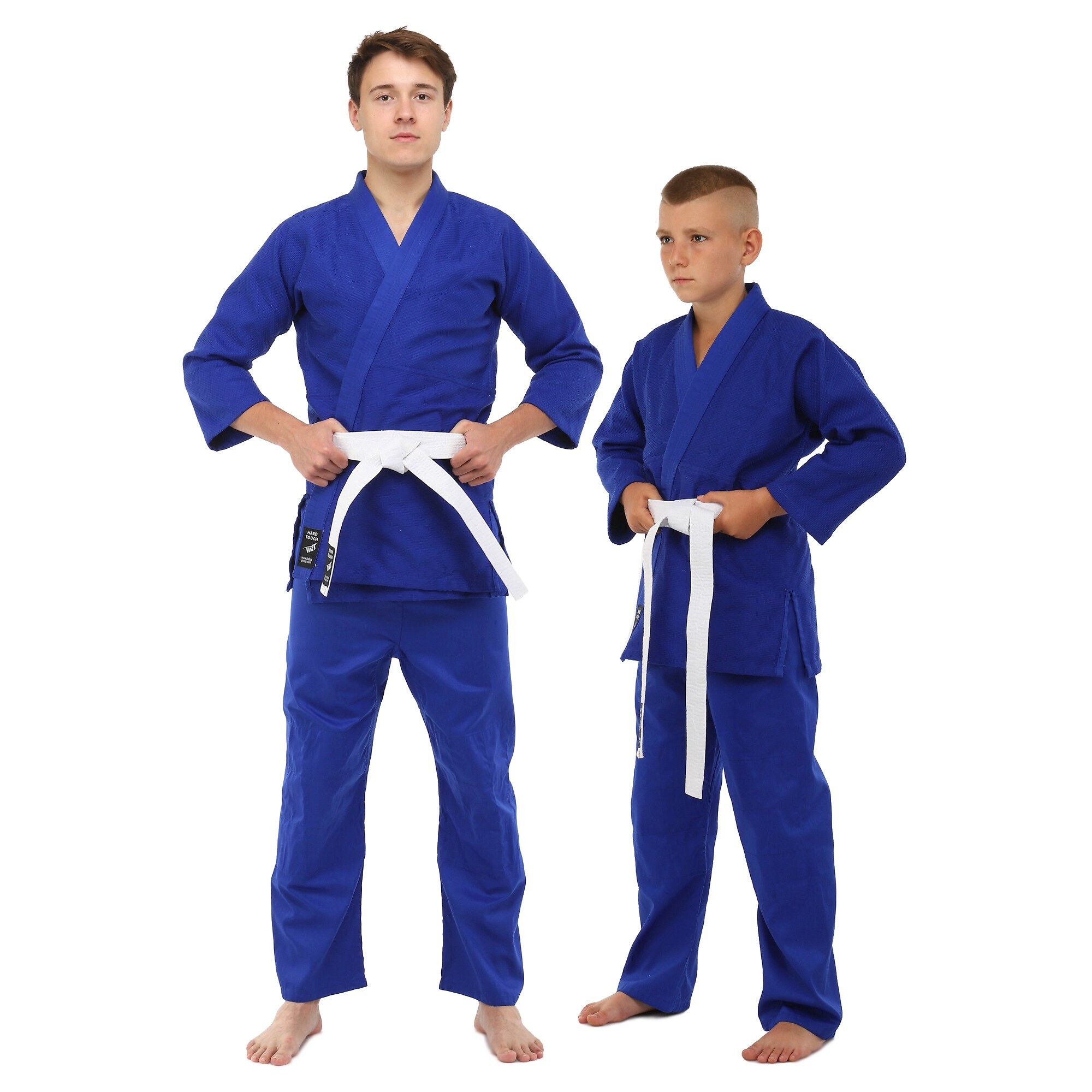 Кимоно для дзюдо хлопковое р.140 см, 450 г/м2 MA-0015 / CO-8916 blue (12371)