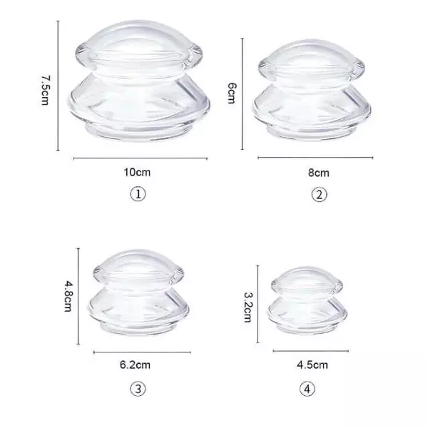 Set de ventuze din silicon (4 buc.) 100737 (12366)