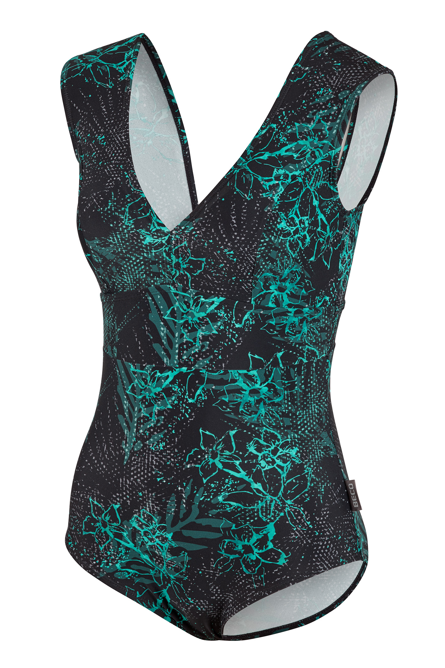 Costum de baie pt femei m.40 D-cup Beco Mint Flowers 374 (12615)