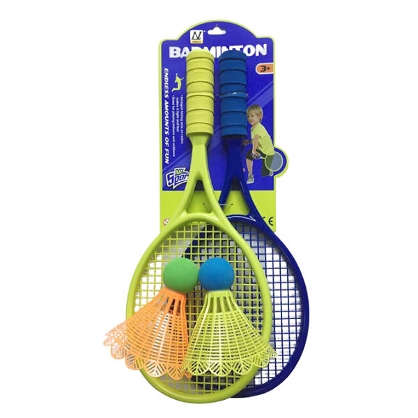 Set badminton din plastic (2 palete + 2 fluturasi) NL-16A (12667)