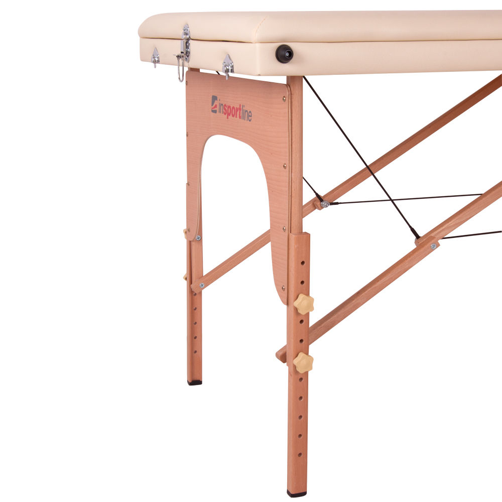 Masa pt masaj din lemn (max. 250 kg) inSPORTline Japane 9408 beige (775)