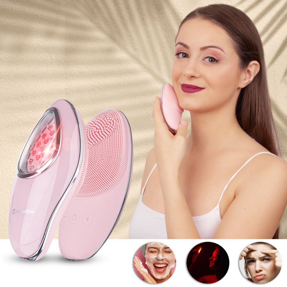 Perie de curatare faciala sonica cu LED inSPORTline 23081 (5981)