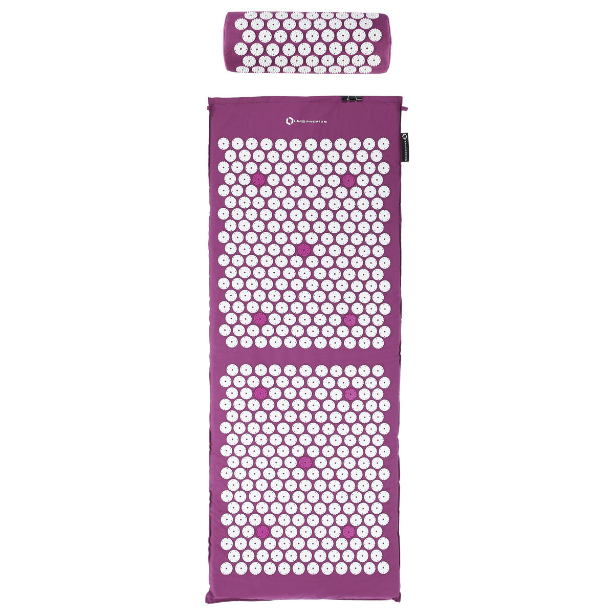 Saltea acupunctura 125x48 cm + perna HMS AKM04 17-44-307 lavender / white (4144)