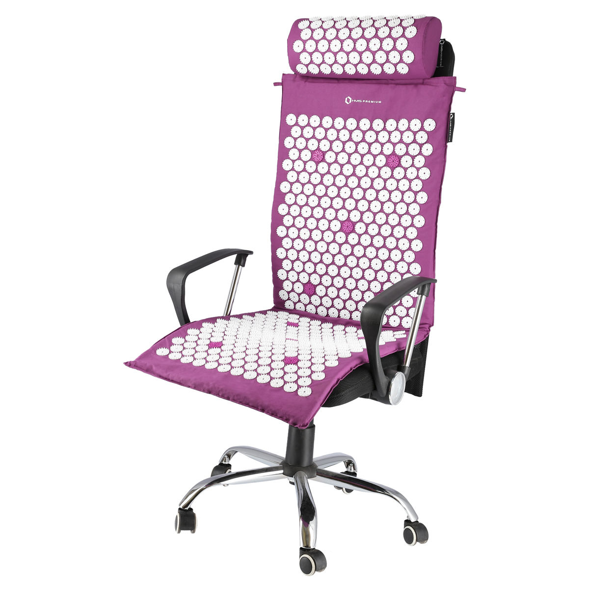 Saltea acupunctura 125x48 cm + perna HMS AKM04 17-44-307 lavender / white (4144)