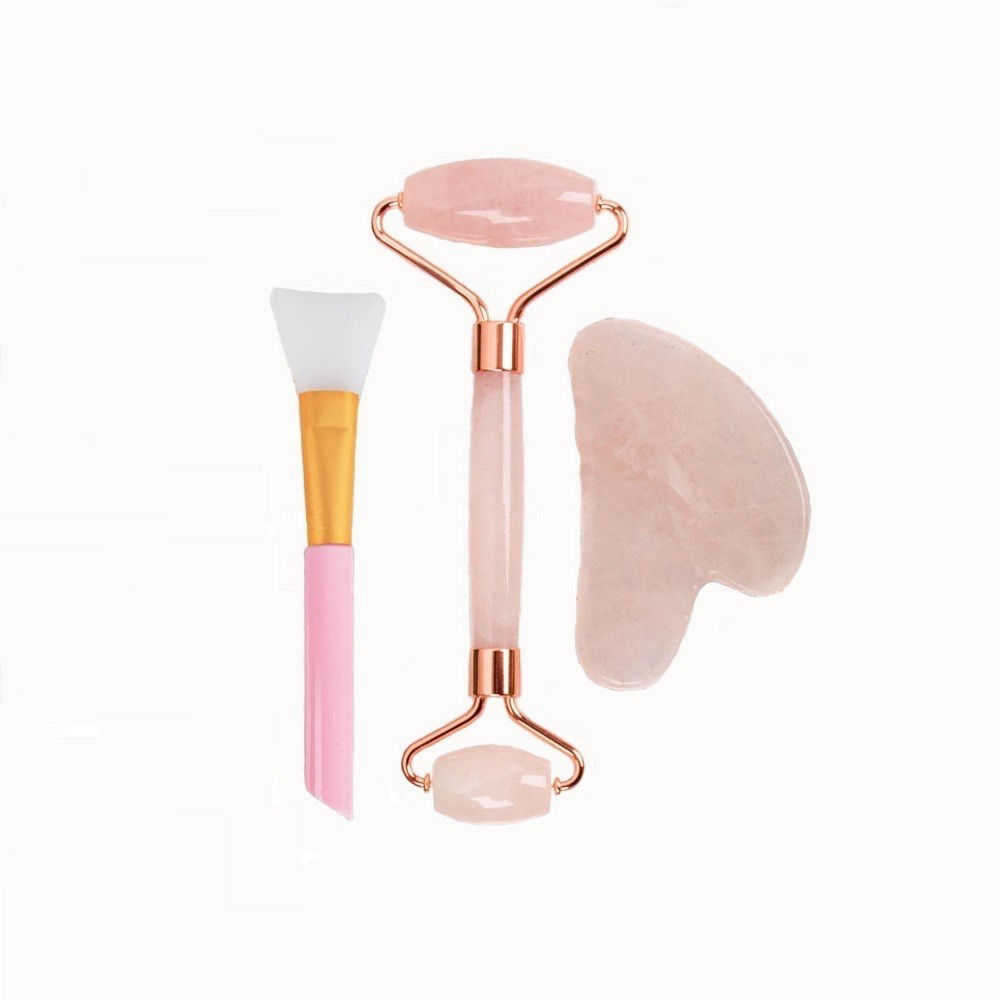Set masaj pt fata din quart roz (3 buc.) inSPORTline Rosada Pro 23008 (8121)