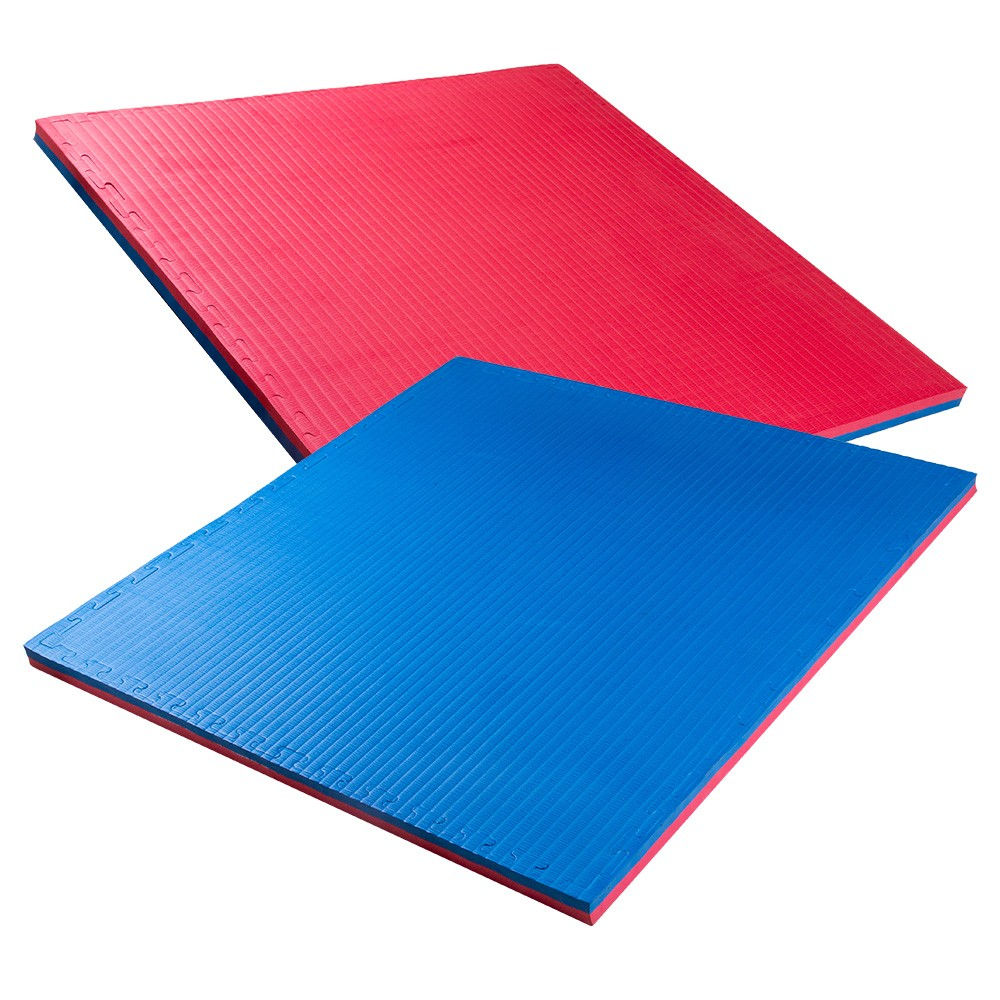 Tatami mat Eva Puzzle 1x1 m, 4 cm, 80 kg/m3 inSPORTline Malmeida 25287-2 red-blue (10248)