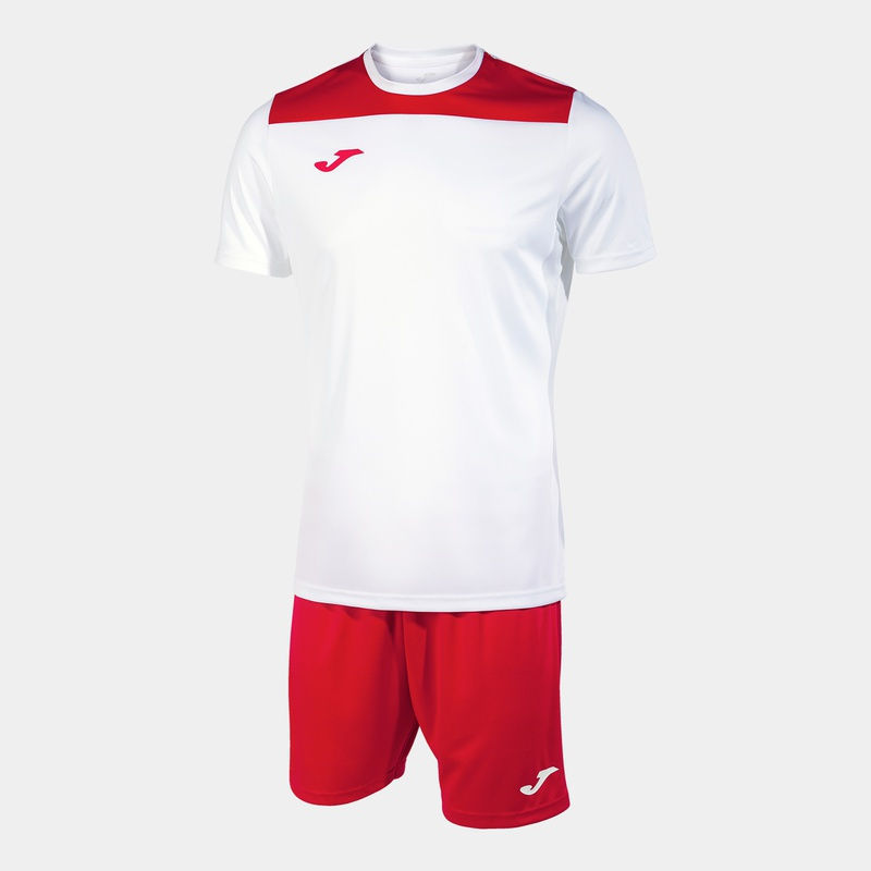 Forma fotbal (maiou + pantaloni scurti) XXS Joma Phoenix II white / red (11548)