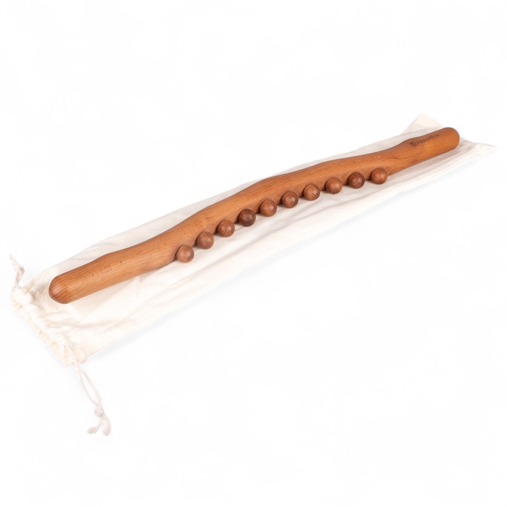 Bara masaj din lemn (10 bile) 59x4 cm inSPORTline Jarosa 250 29143 (12922)