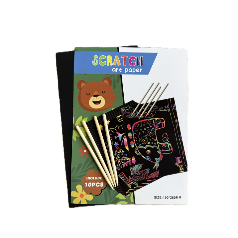 Раскраска "Scratch art paper", 10 листов 2410-1658 (12948)