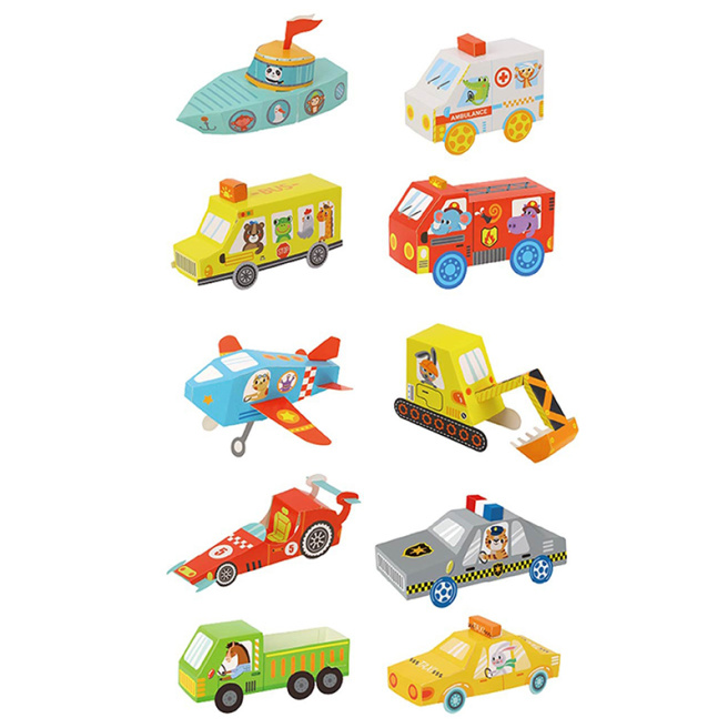 Set pentru 3D origami "Transport", 10 modele 60677 (12958)