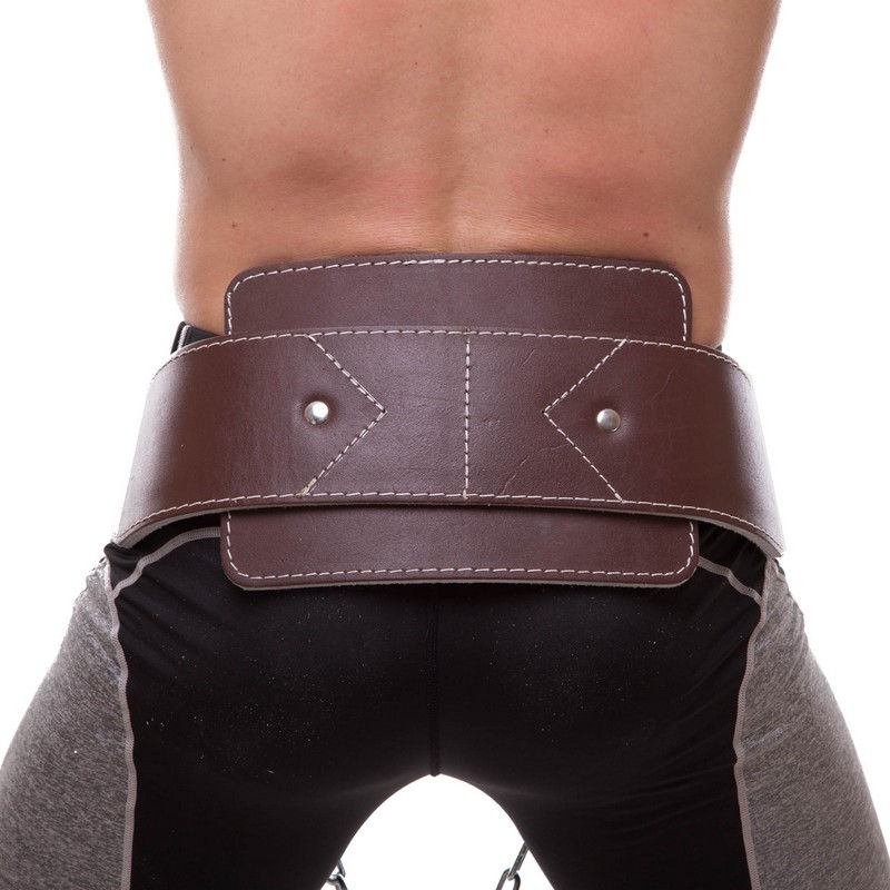 Briu din piele pt greutati cu lant 18 cm Zelart SB-165125 brown (9334)