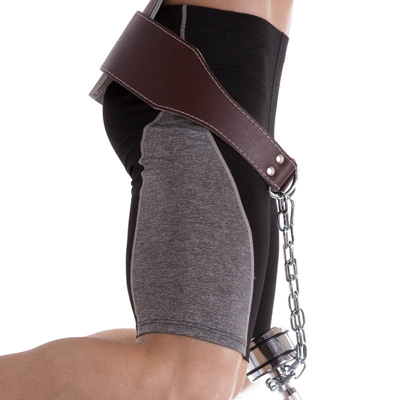 Briu din piele pt greutati cu lant 18 cm Zelart SB-165125 brown (9334)