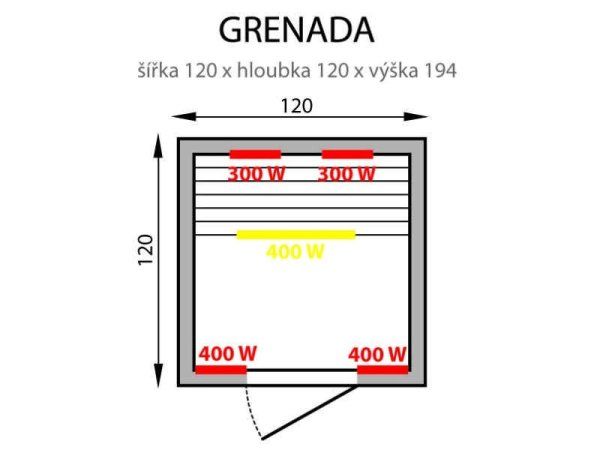Sauna cu infrarosu "Grenada 2" 3EXX00507