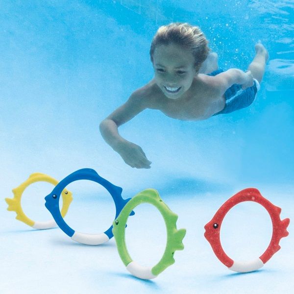 Inele pt scufundari (4 buc.) Intex Fish 55507 (3727)