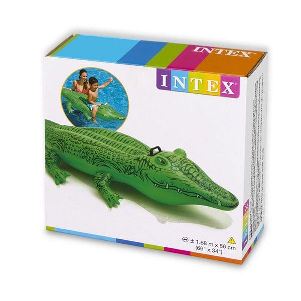 Saltea gonflabila cu maner "Crocodil" 168x86 cm, 3+ Intex 58546 (9670)