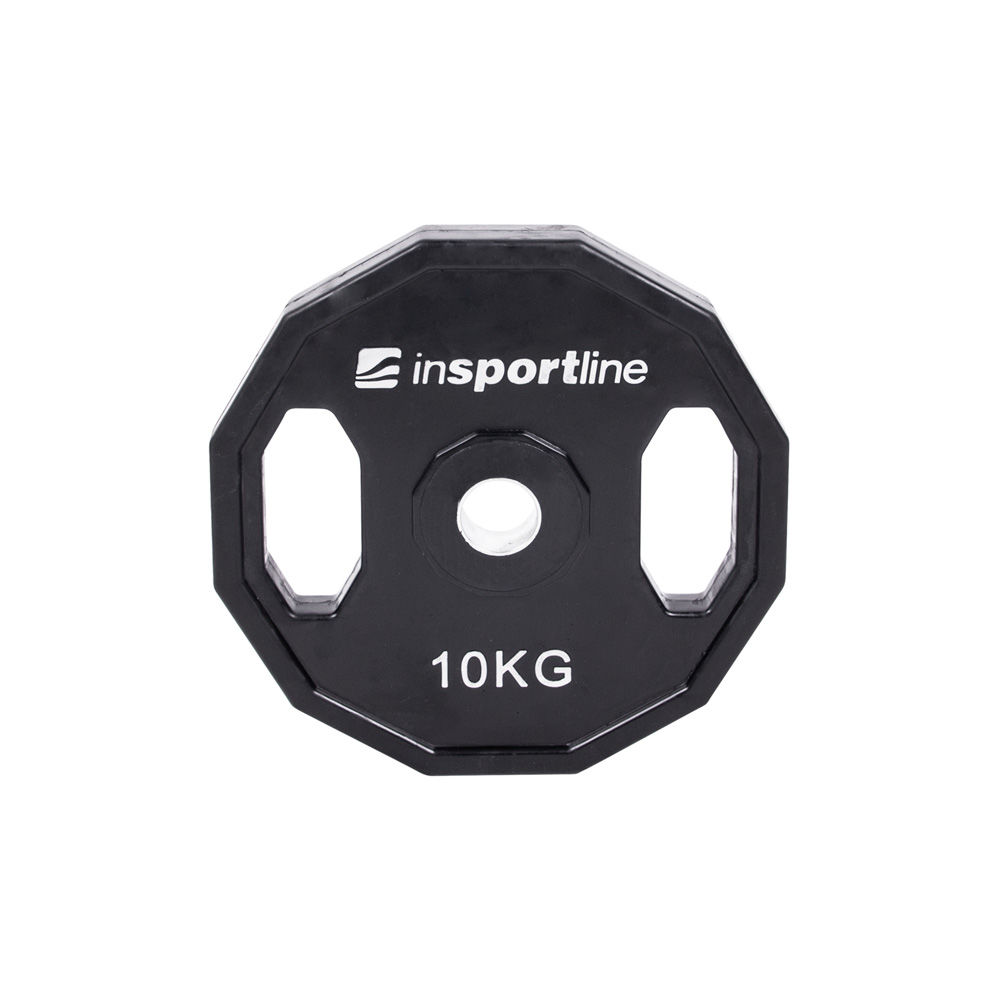 Disc din metal cauciucat cu manere 10 kg, d=30 mm inSPORTline Ruberton 15891 (4177)