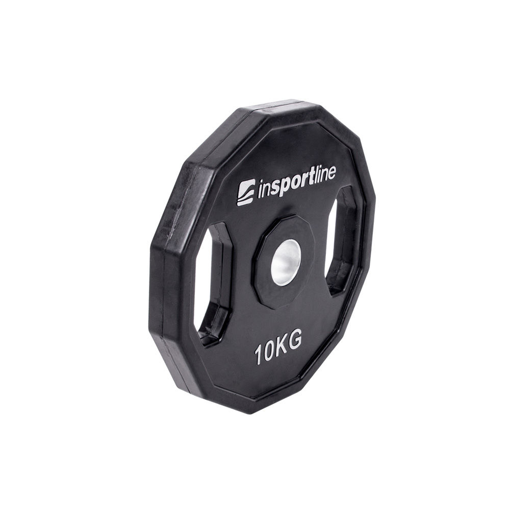 Disc din metal cauciucat cu manere 10 kg, d=30 mm inSPORTline Ruberton 15891 (4177)