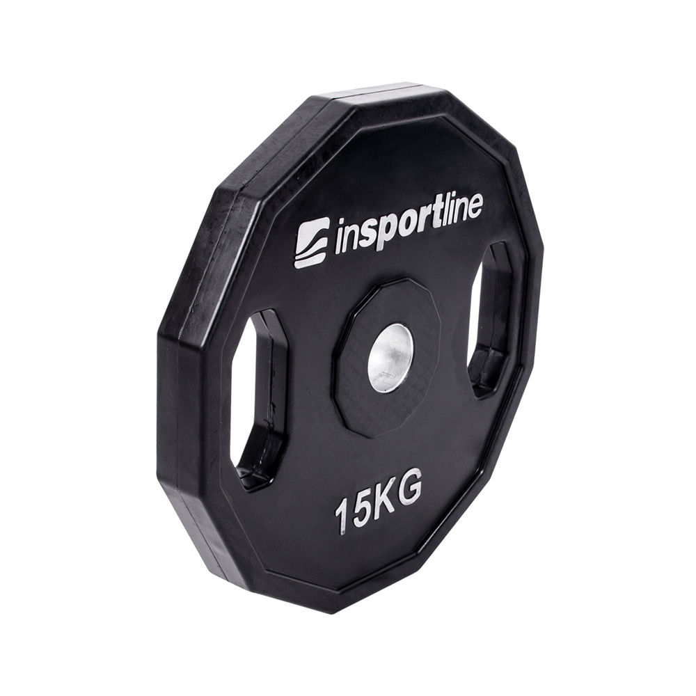 Disc din metal cauciucat cu manere 15 kg, d=30 mm inSPORTline Ruberton 15892 (5209)