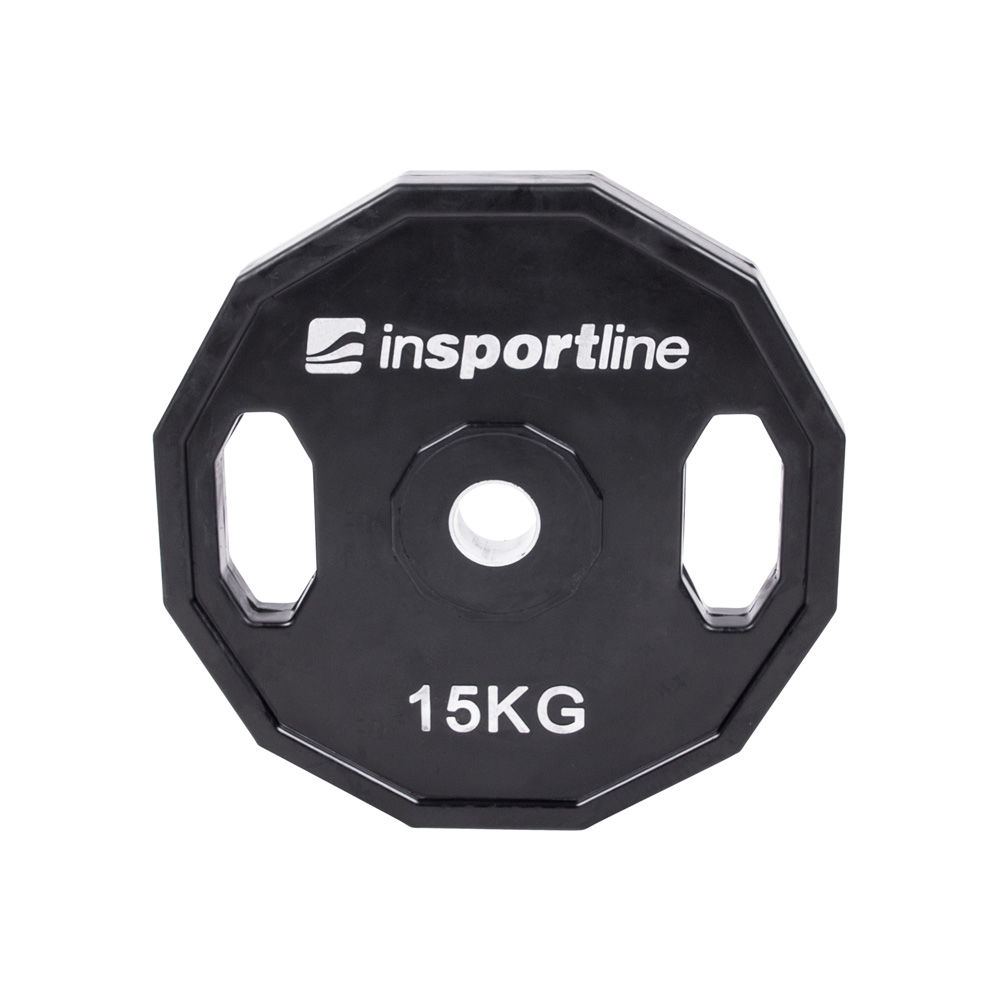 Disc din metal cauciucat cu manere 15 kg, d=30 mm inSPORTline Ruberton 15892 (5209)
