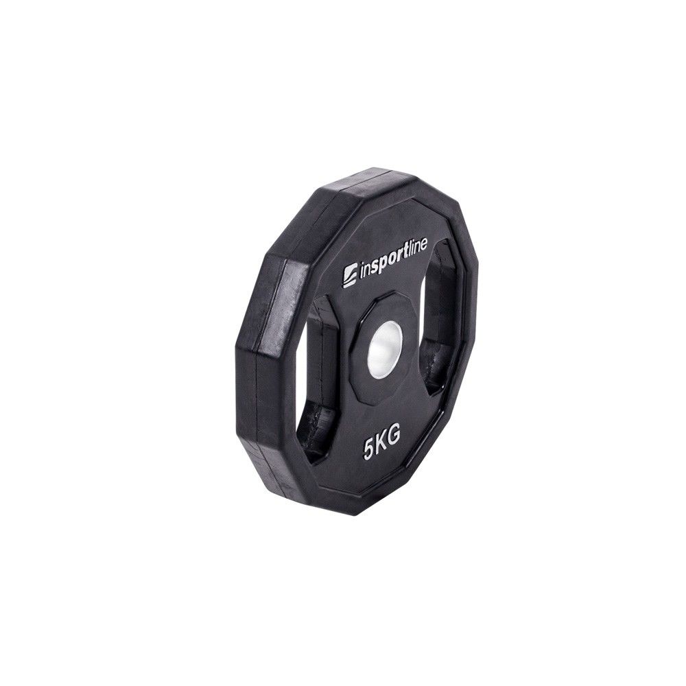 Disc din metal cauciucat cu manere 5 kg, d=30 mm inSPORTline 15890 (4176)