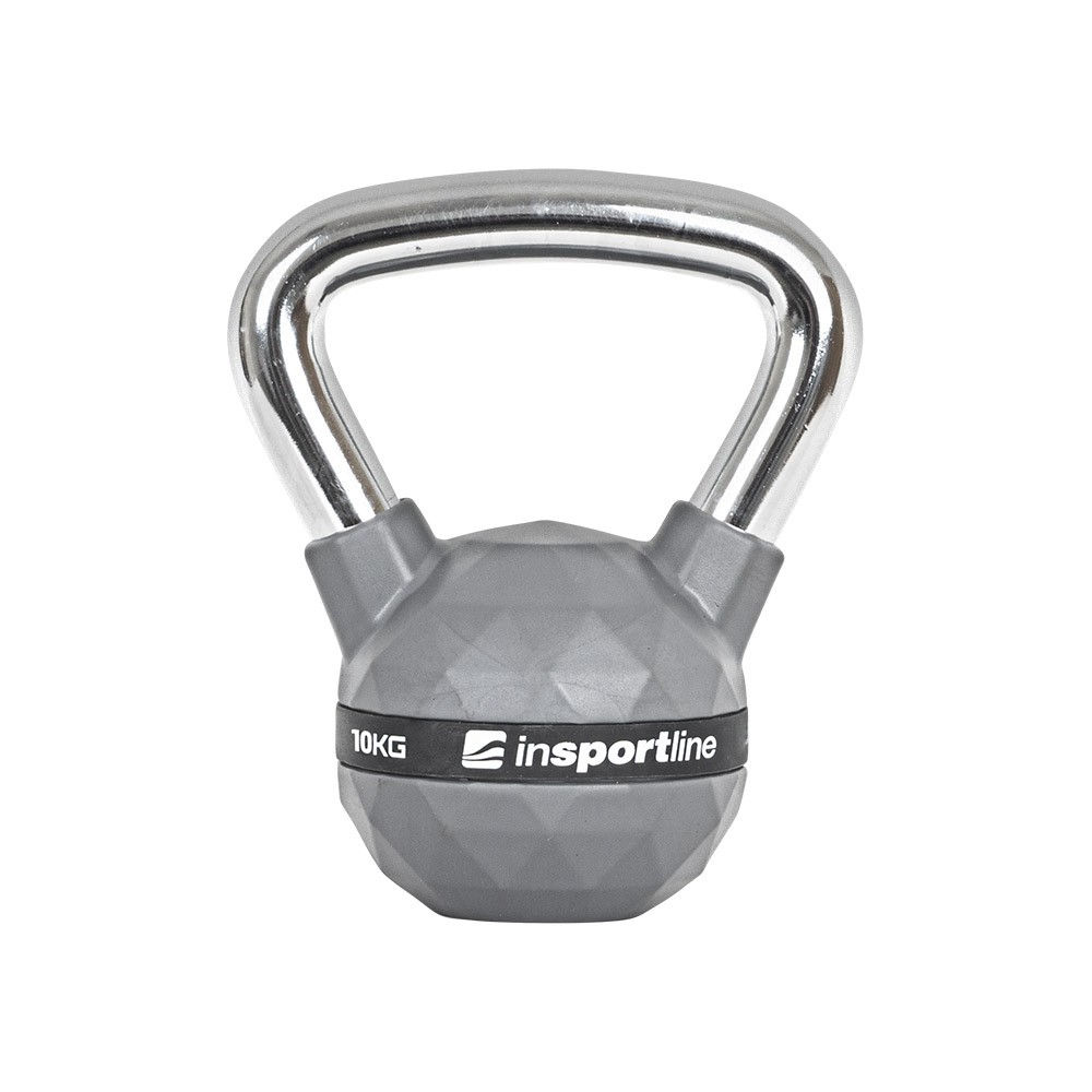 Gantera Vin-Bell 10 kg otel / crom / PU inSPORTline Kettlebell 21640 (10368)
