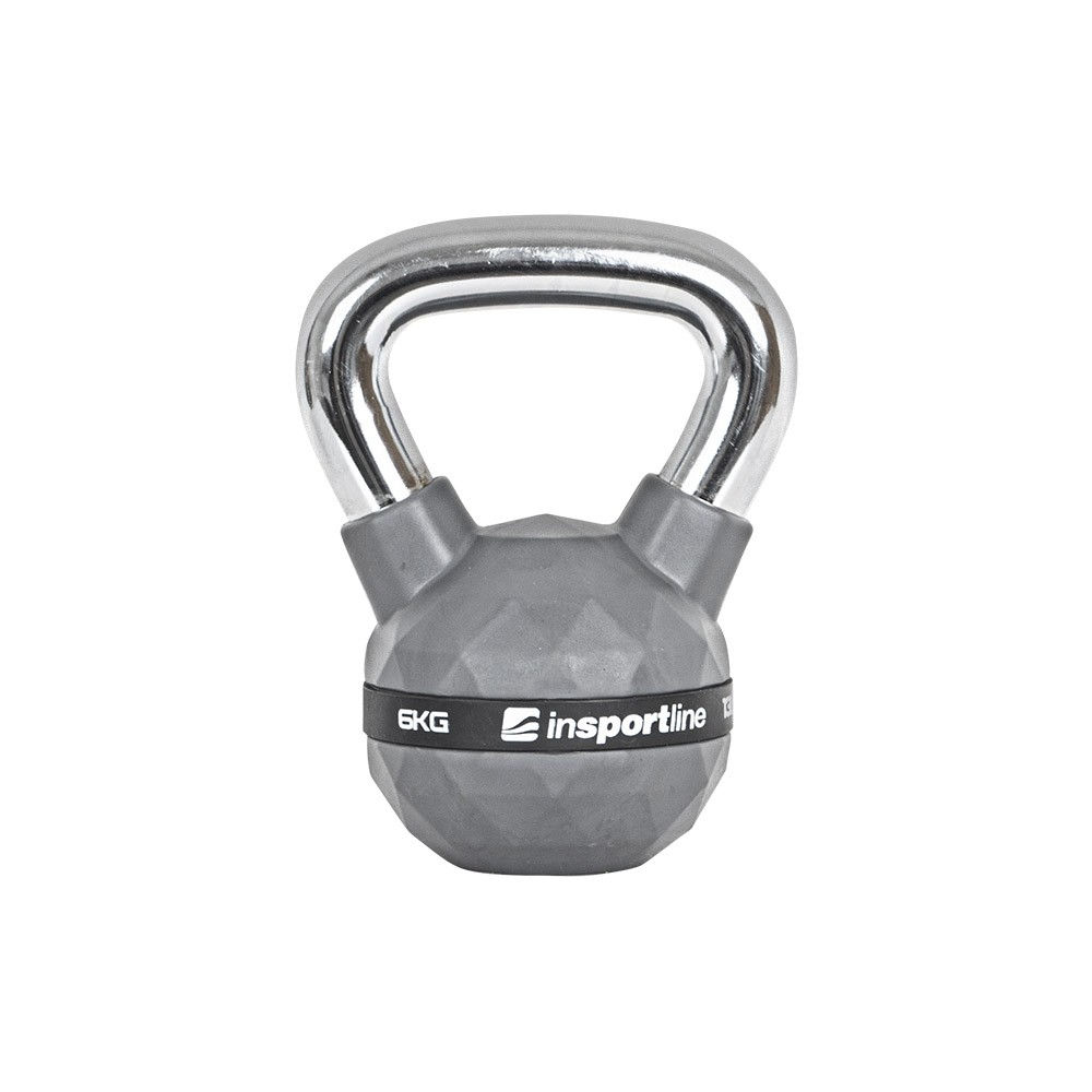 Gantera Vin-Bell 6 kg otel / crom / PU inSPORTline Kettlebell 21638 (10366)