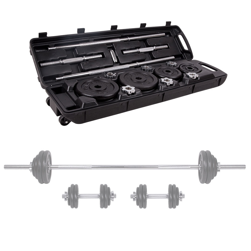 Set gantere cu valiza 5-50 kg inSPORTline 9364 (3582)