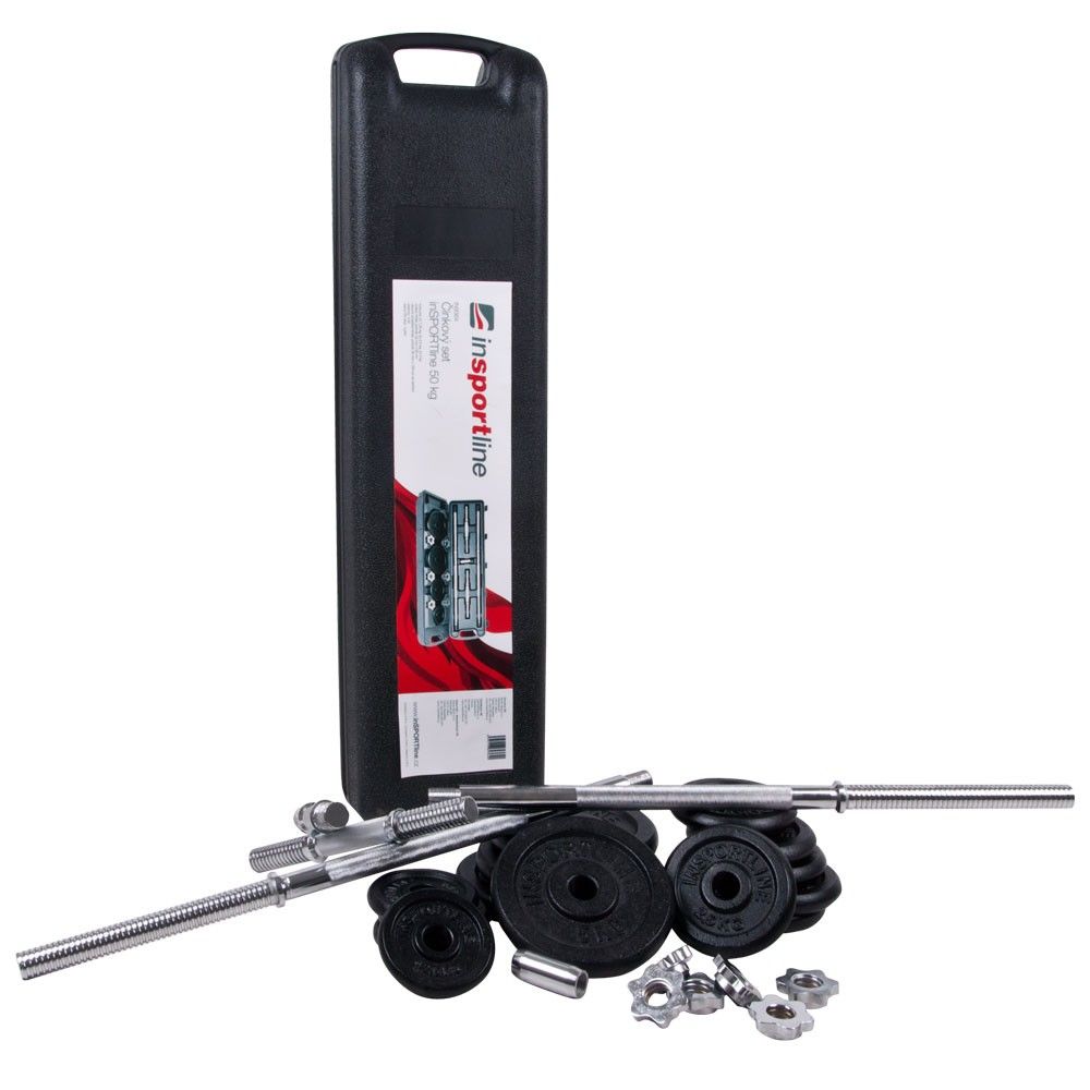 Set gantere cu valiza 5-50 kg inSPORTline 9364 (3582)