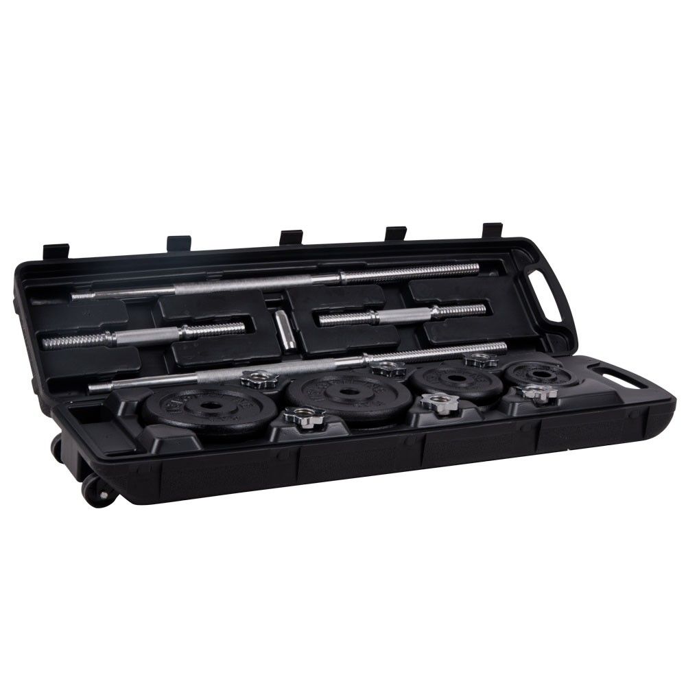 Set gantere cu valiza 5-50 kg inSPORTline 9364 (3582)