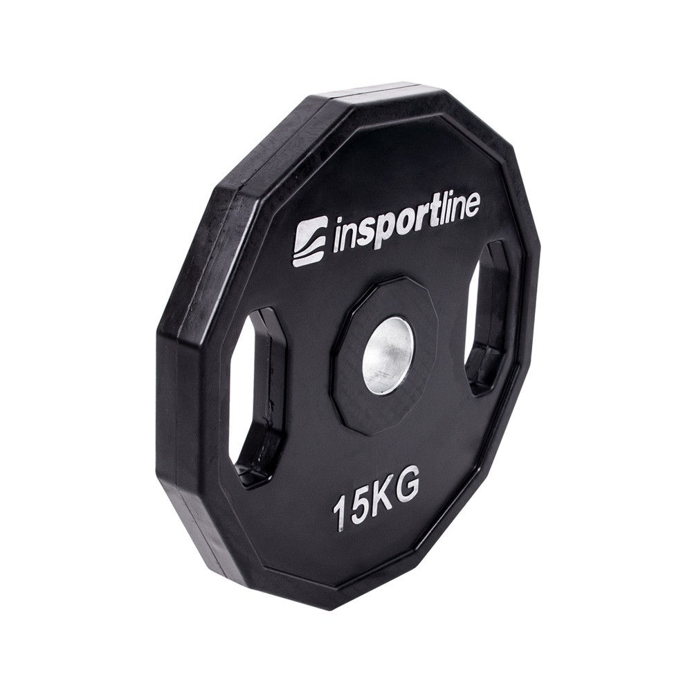 Disc din metal cauciucat cu manere 15 kg, d=50 mm inSPORTline Ruberton 15899 (3579)