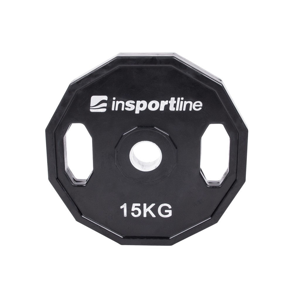 Disc din metal cauciucat cu manere 15 kg, d=50 mm inSPORTline Ruberton 15899 (3579)