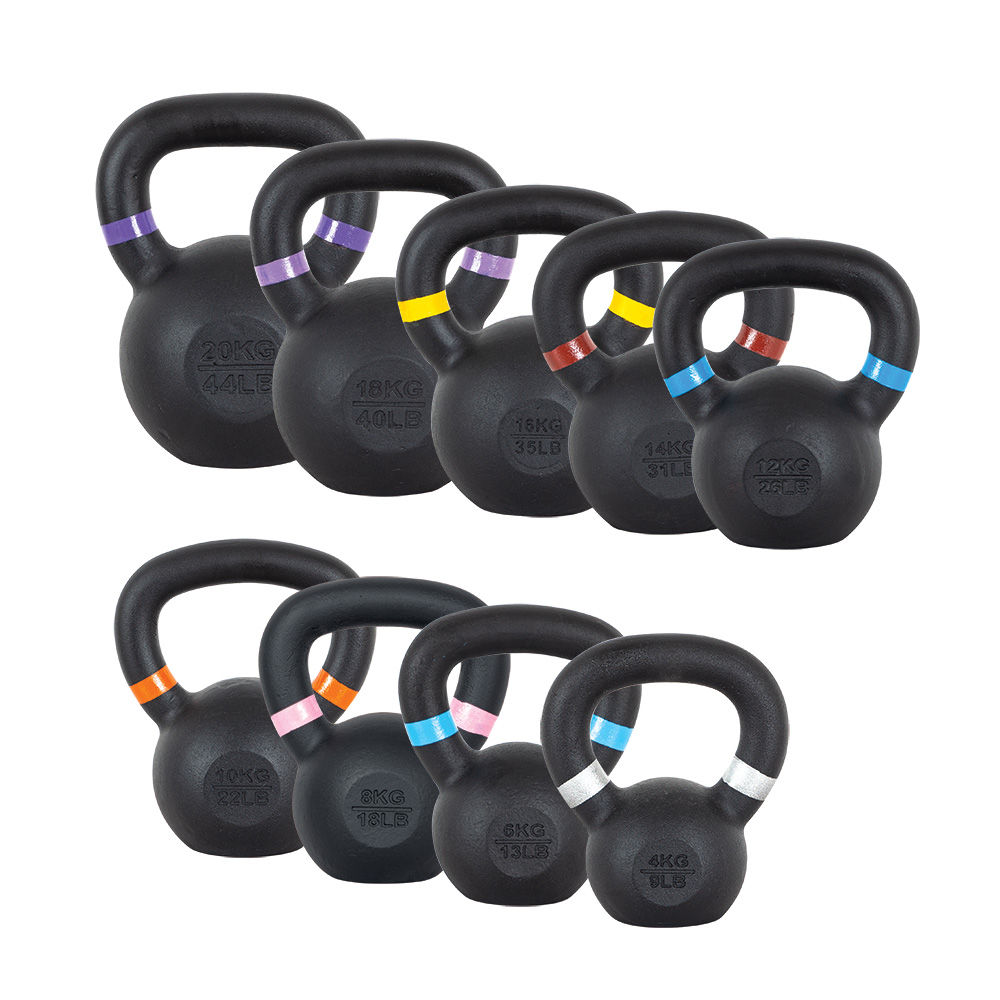 Cast Iron Kettlebell Set inSPORTline Powder 4–20 kg IN21684-SET