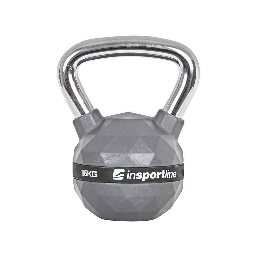 Gantera Vin-Bell 16 kg otel / crom / PU inSPORTline Kettlebell 21643 (10370)