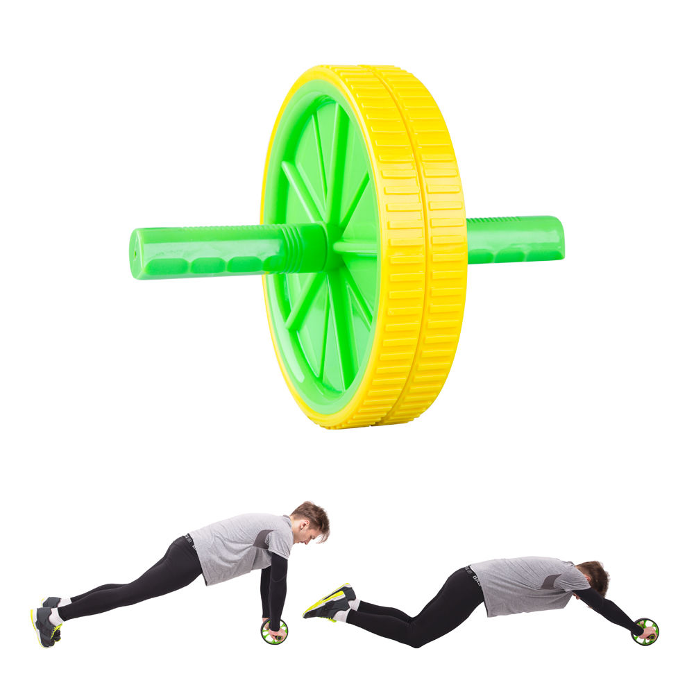 Roata fitness abdomen d=18 cm inSPORTline 13167 yellow/green (4199)