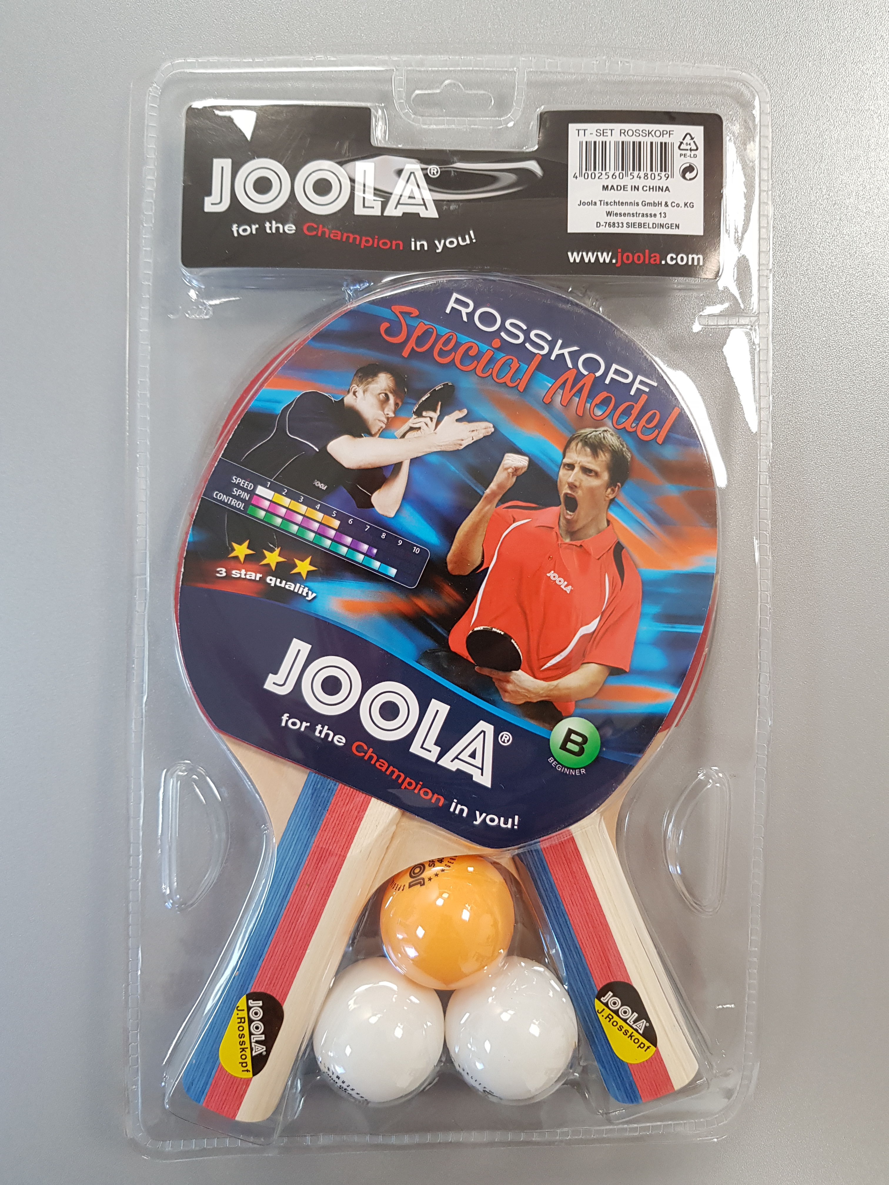 Palete tenis de masa Joola Rossi (2 palete + 3 mingi) 54805 (3618)